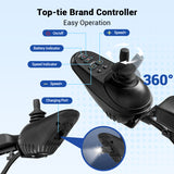 Aotedor A07 Electric Wheelchair – 500W All-Terrain Foldable Power Chair, Airline-Approved, 15-Mile Range