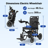 Aotedor A07 Electric Wheelchair – 500W All-Terrain Foldable Power Chair, Airline-Approved, 15-Mile Range
