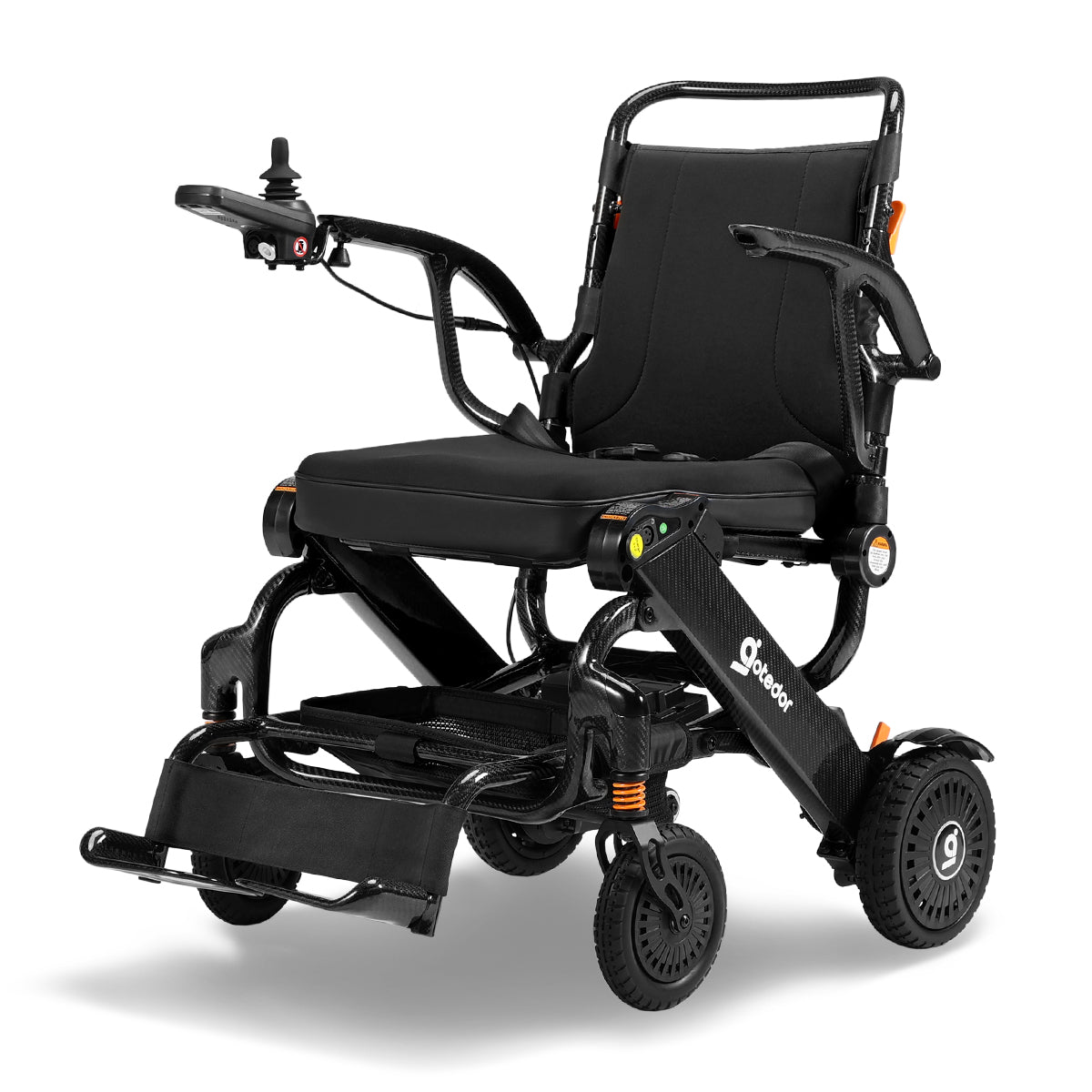 Aotedor N5513A Ultimate Carbon Fiber Electric Wheelchair 35lb Featherweight Design 22-Mile All-Terrain Explorer FAA Approved Travel Powerchair