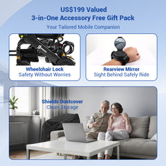Aotedor N5513A – 35lb Carbon Fiber Lightweight Folding Electric Wheelchair