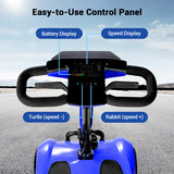 Aotedor 3431 Certified Open-Box 4-Wheel Mobility Scooter – 15 Mile Foldable Travel Scooter for Adults & Seniors, 300LBS Capacity, NFC One-Touch Unlock, Removable Battery, Rotating Seat