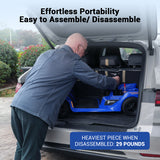 Aotedor 3431 Certified Open-Box 4-Wheel Mobility Scooter – 15 Mile Foldable Travel Scooter for Adults & Seniors, 300LBS Capacity, NFC One-Touch Unlock, Removable Battery, Rotating Seat