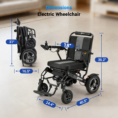 Aotedor 5526 - Dual Battery Long-Range Wheelchair