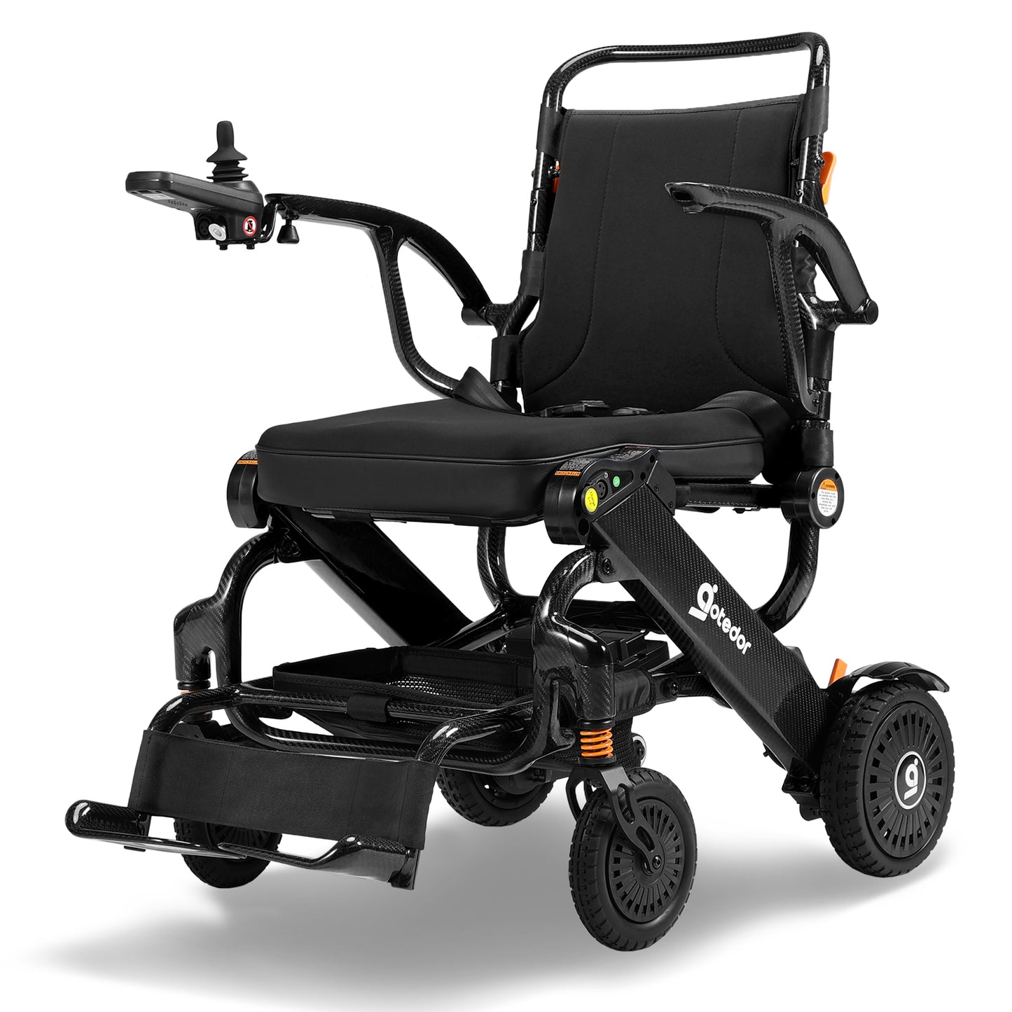 Aotedor N5513A Ultimate Carbon Fiber Electric Wheelchair 35lb Featherweight Design 22-Mile All-Terrain Explorer FAA Approved Travel Powerchair