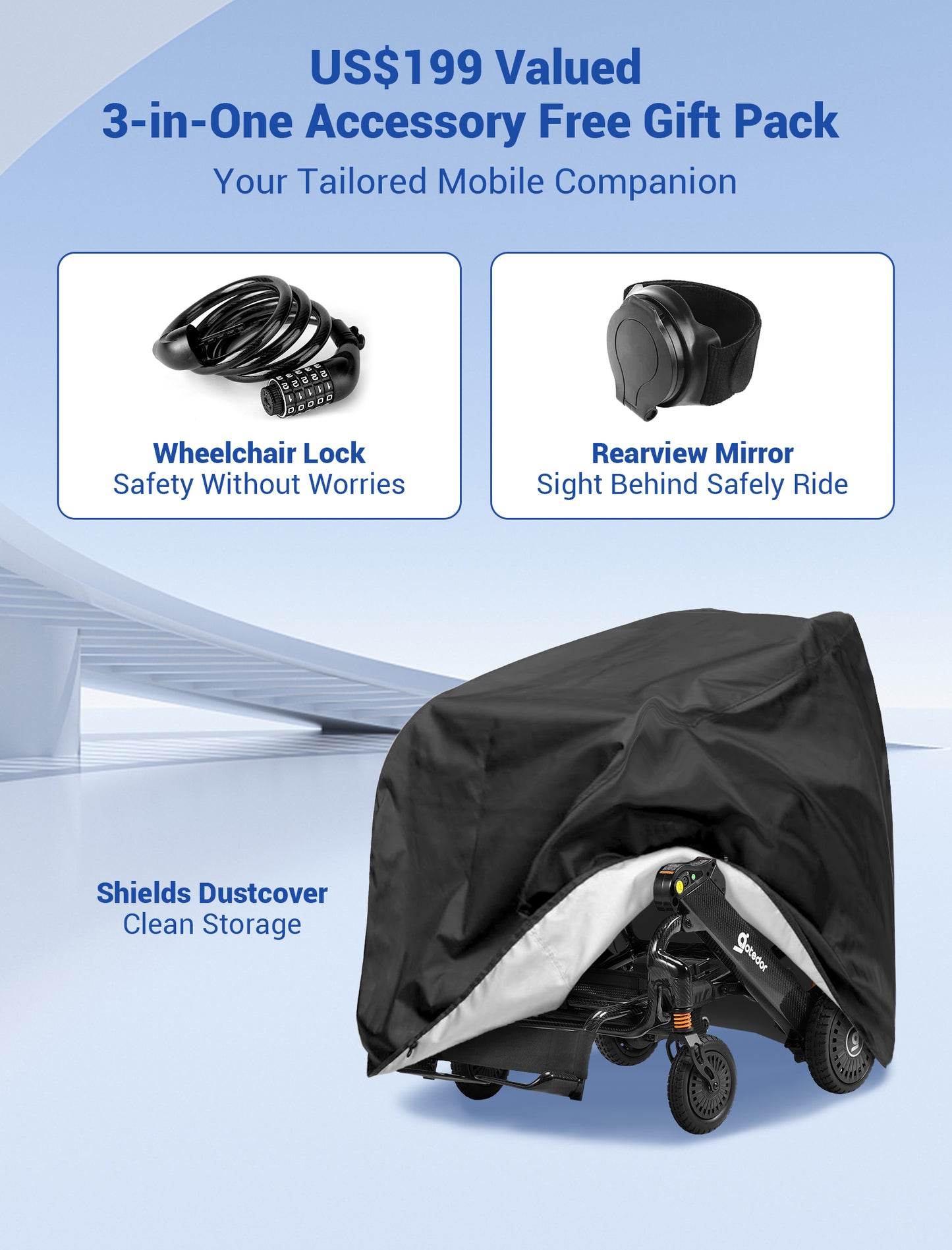 Aotedor N5513A Ultimate Carbon Fiber Electric Wheelchair 35lb Featherweight Design 22-Mile All-Terrain Explorer FAA Approved Travel Powerchair