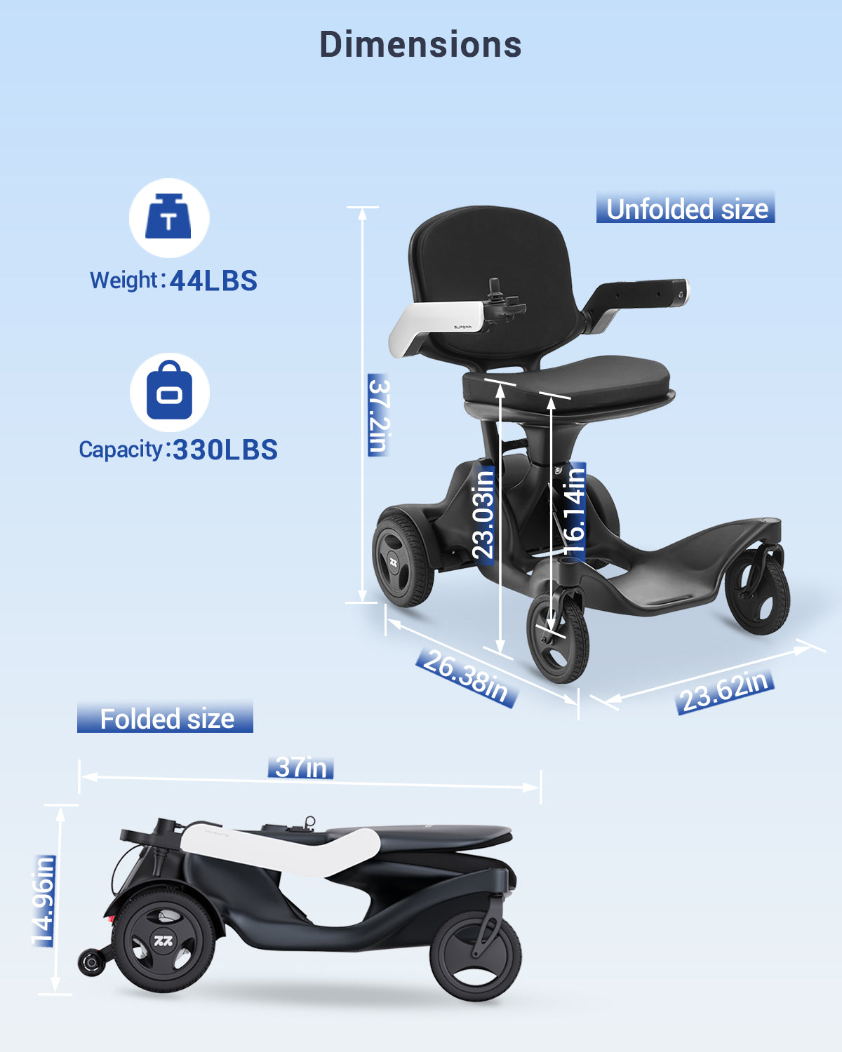 Aotedor-P2 Ultra-Light Portable Electric Wheelchair – Powerful, Safe & Comfortable