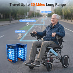 Aotedor 220S Lightweight Folding Electric Wheelchair