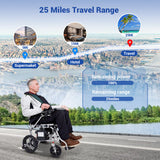 Aotedor-205 Silla de ruedas eléctrica plegable 24AH con aprobación de aerolínea