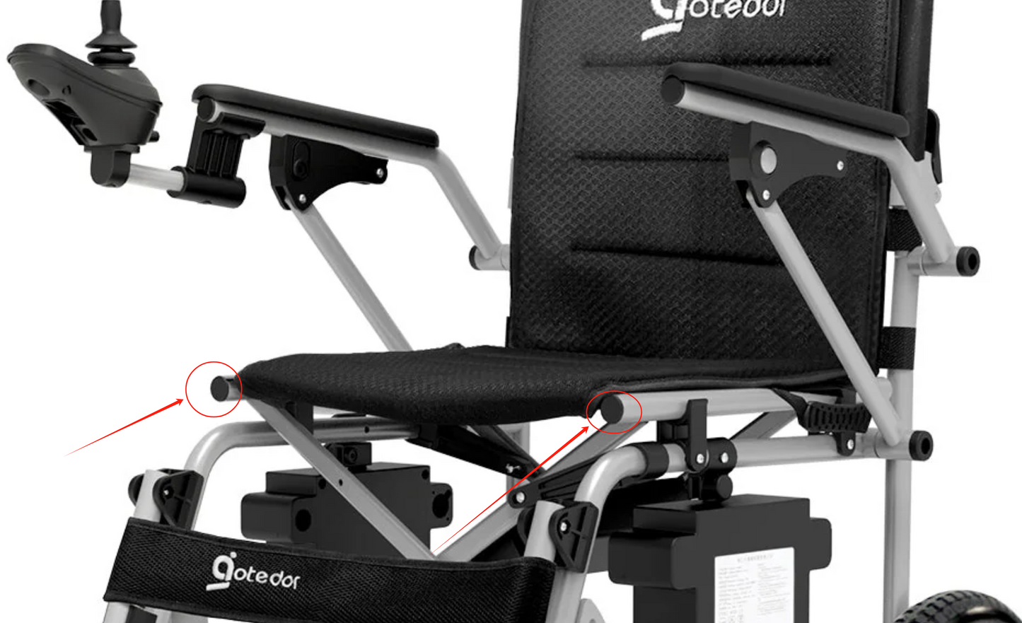 Plastic cover cap+Left plastic footrest