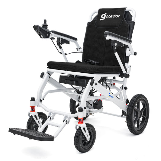 [Used] Aotedor 220 Electric Wheelchair – 22-Mile Range, Foldable Lightweight Power Chair for Adults, Open Box Condition (Black)