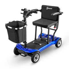 [Used] Aotedor 985 Folding Mobility Scooter – 22-Mile Range, Dual Batteries, Airline Approved (Blue)