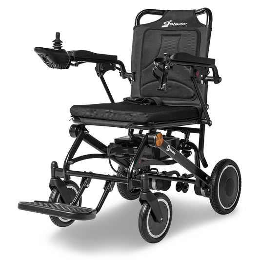 Aotedor A07J-Renew Foldable Electric Wheelchair – 15-Mile Range, All-Terrain Lightweight Power Chair, Airline Approved, Open-Box