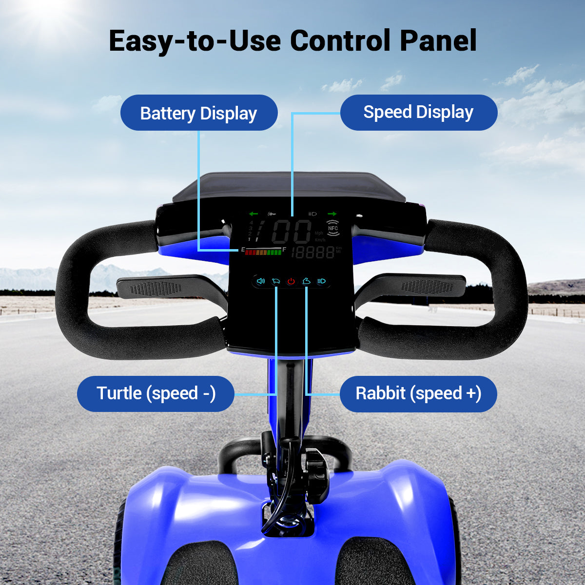 Aotedor W3431Q – NFC Smart Foldable Mobility Scooter
