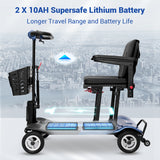 Aotedor-T550 Scooter de movilidad de 4 ruedas-Azul