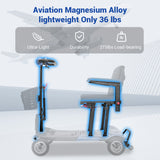 Aotedor-T550 Scooter de movilidad de 4 ruedas-Azul