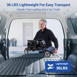 Aotedor-T550 Scooter de movilidad de 4 ruedas-Azul