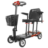 [Used] Aotedor-T550 Folding Mobility Scooter – 22-Mile Range, 36 lbs, Dual Batteries (Red)