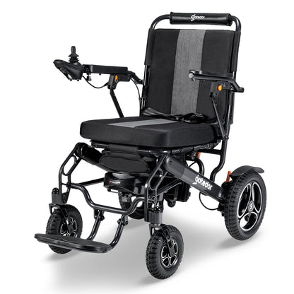 Aotedor-5526 Electric Wheelchair for Adults, Dual Battery (20AH Long Range & 10AH Air Travel Safe),300 lbs Weight Capacity, 35 Miles Range, Airline Approval & 500W Brushless Motors& LED Light (Black)