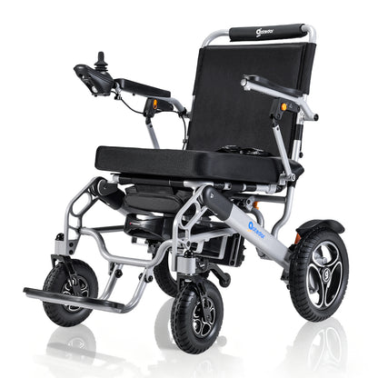 Aotedor-5526 Electric Wheelchair for Adults, Dual Battery (20AH Long Range & 10AH Air Travel Safe),300 lbs Weight Capacity, 35 Miles Range, Airline Approval & 500W Brushless Motors& LED Light (Silver)