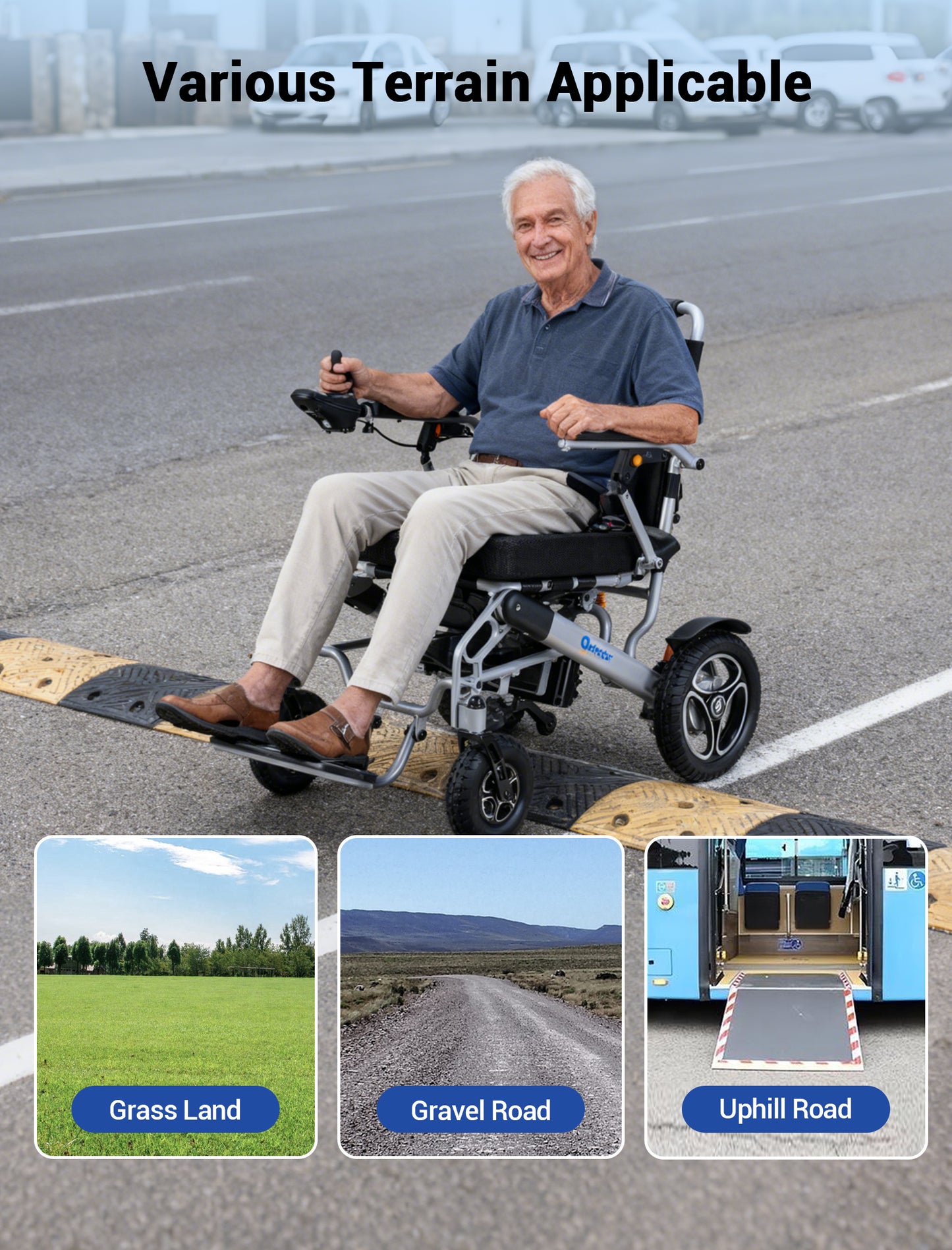 Aotedor-5526 Electric Wheelchair for Adults, Dual Battery (20AH Long Range & 10AH Air Travel Safe),300 lbs Weight Capacity, 35 Miles Range, Airline Approval & 500W Brushless Motors& LED Light (Silver)